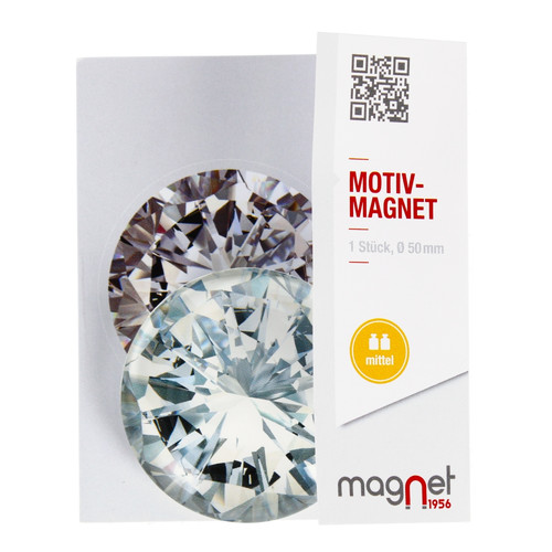 Glass Motiv Magnet 5 cm Diamond