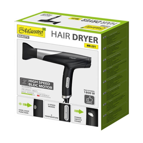 Feel Maestro 1800W High-Speed BLDC Hair Dryer MR-231