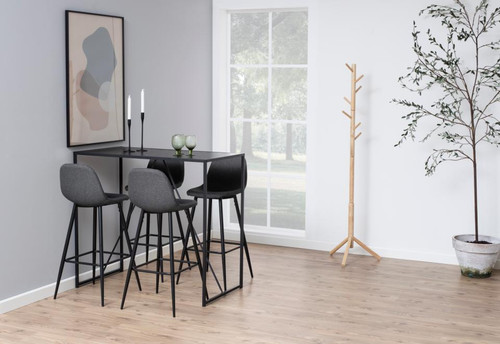 Bar Stool Wilma, light grey/black