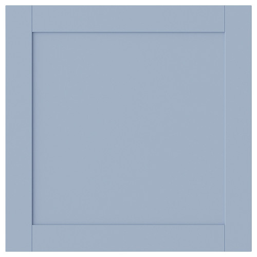 SANNIDAL Door with hinges, blue, 60x60 cm