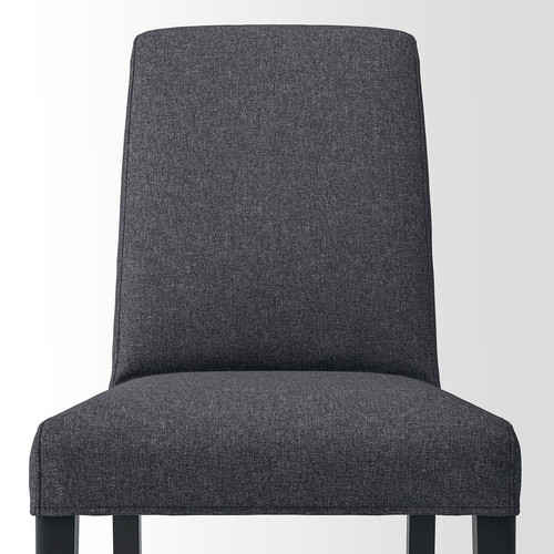 STRANDTORP / BERGMUND Table and 4 chairs, brown/Gunnared medium grey, 150/205/260 cm