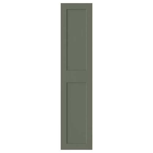 GRIMO Door with hinges, grey-green, 50x229 cm