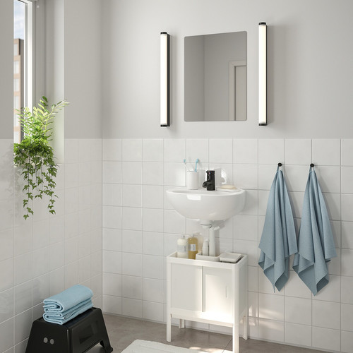 LILLTJÄRN / SKATSJÖN Bathroom furniture, set of 5, white/Saljen tap, 45x35 cm