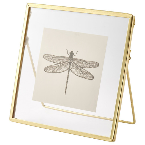 LERBODA Frame, gold-colour, 16x16 cm