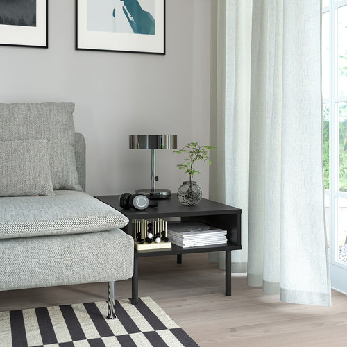 TUNSTA Side table, anthracite, 70x50 cm