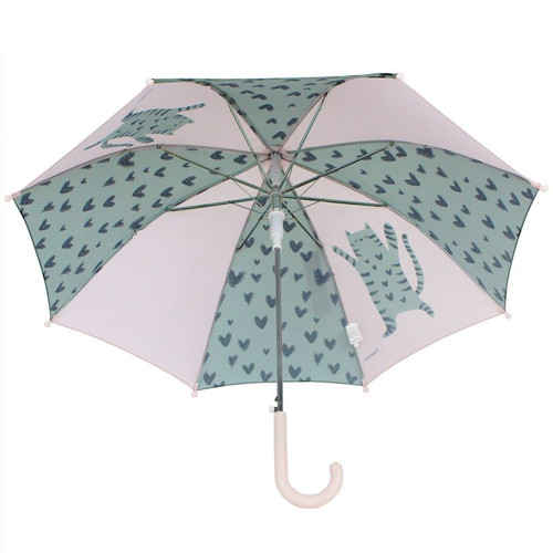 Kidzroom Umbrella Cat & Hearts Green