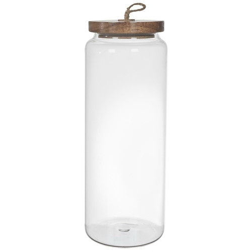 Glass Storage Jar with Acacia Wood Lid 27.5cm