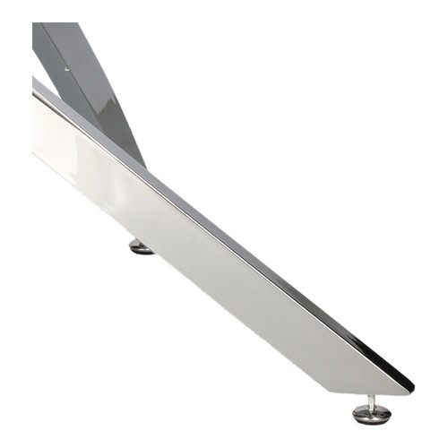 Coffee Table Amber 90cm, transparent/chrome