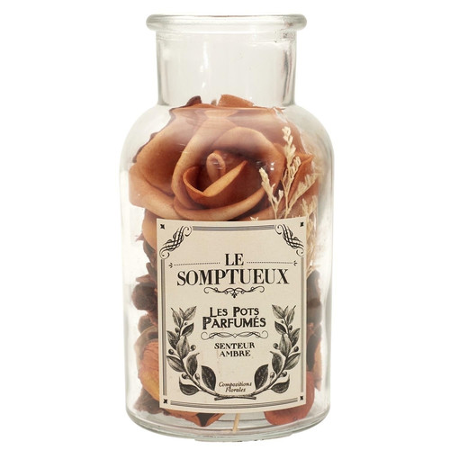 Scented Potpourri Jar 12cm, orange