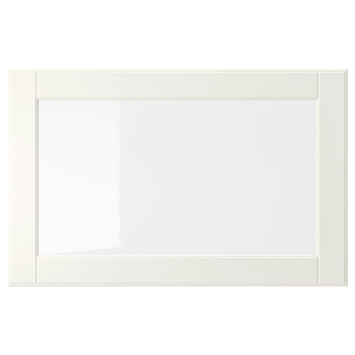 OSTVIK Glass door, white, clear glass, 60x38 cm