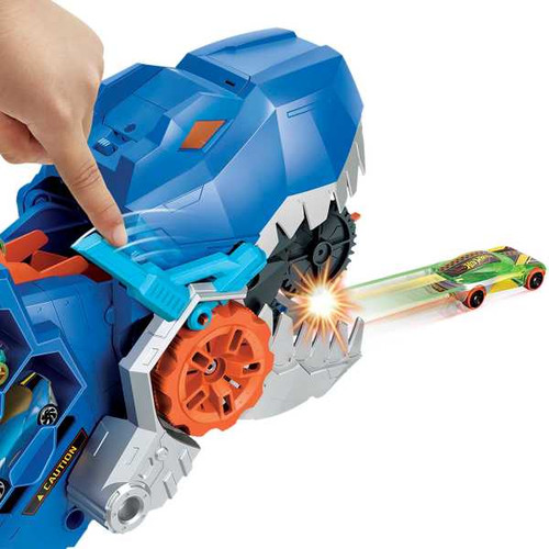 Hot Wheels City Ultimate Hauler T-Rex With Race Track HNG50 4+