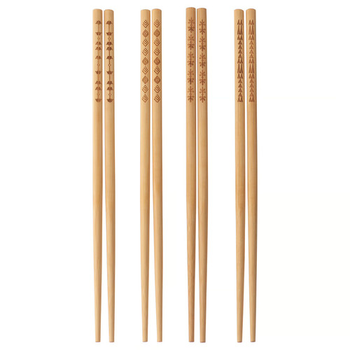 TREBENT Chopsticks, 4 pairs, bamboo, 24 cm