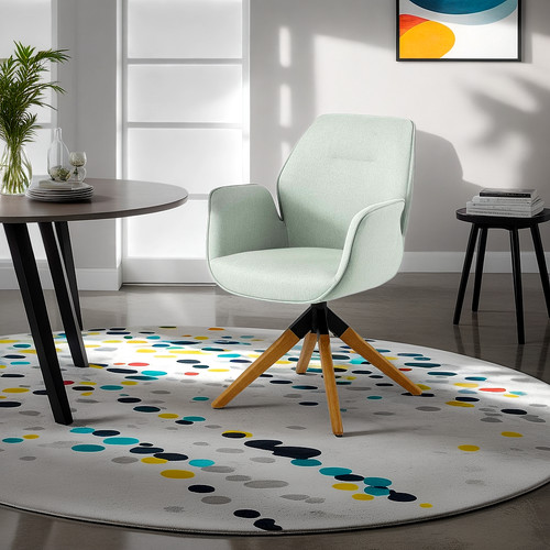 Swivel Chair Aura, auto return, light grey