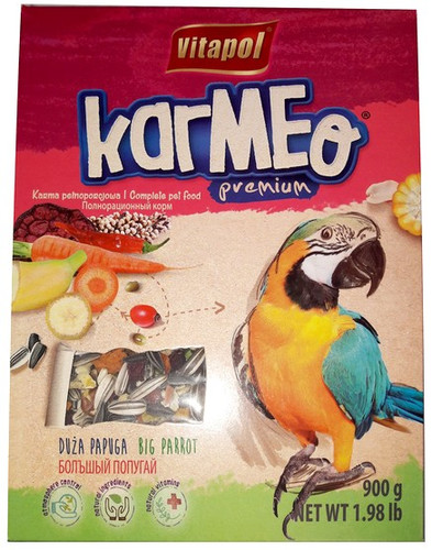 Vitapol Complete Food for Big Parrot Karmeo Premium 900g