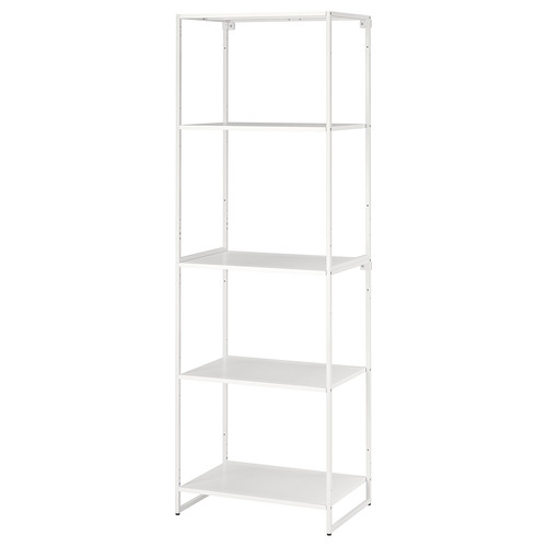 JOSTEIN Shelving unit, in/outdoor/metal white, 61x40x180 cm