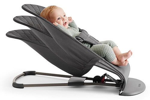 BABYBJORN Bouncer Bliss -  Light grey frame, 3D Jersey, Light beige