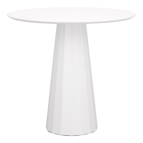 Table Florero, round, single leg, white