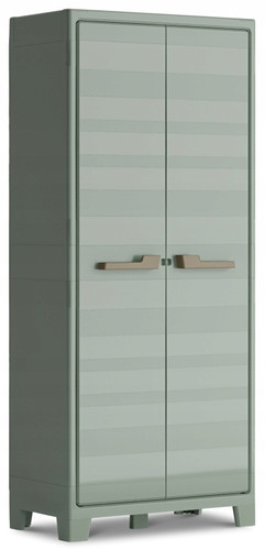 Keter Outdoor Plastic High Cabinet, jade grey