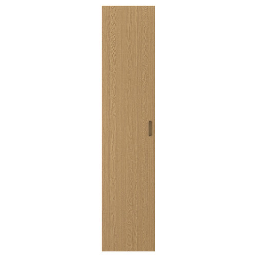 TONSTAD Door with hinges, oak veneer, 50x229 cm