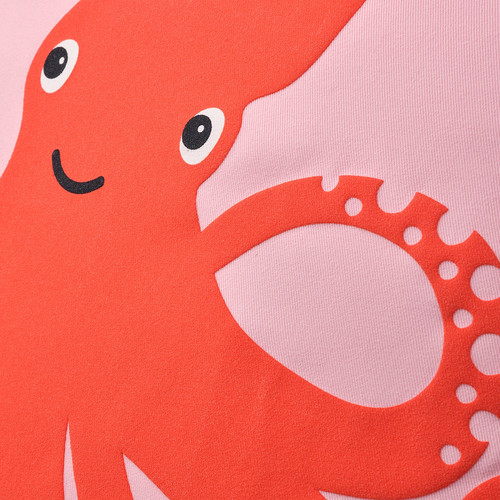 BLÅVINGAD Cushion cover, octopus pattern/pink, 50x50 cm