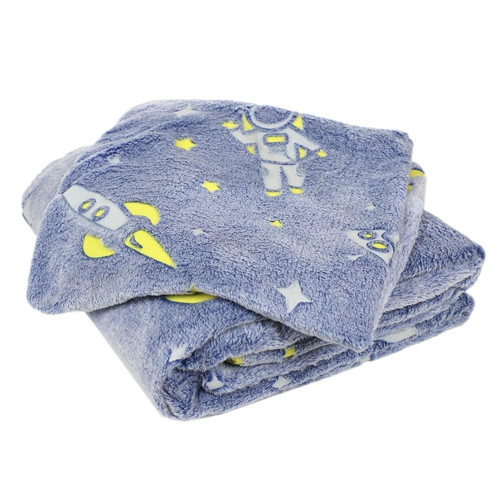 Kids' Glow-in-the-Dark Space Bedding Set 140x200cm