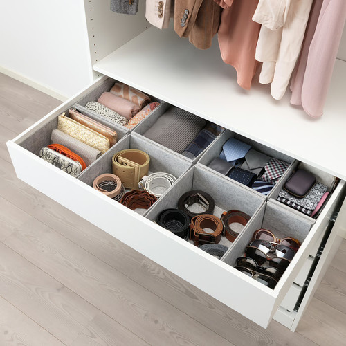 KOMPLEMENT Box, set of 8, light gray, 100x58 cm