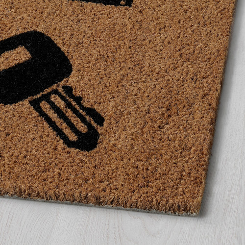 EGERNSUND Doormat, natural/black, 40x70 cm