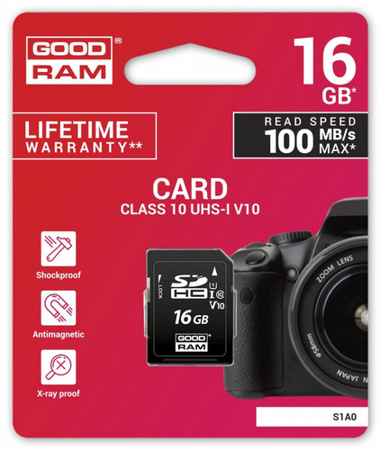 Goodram SD Card 16GB Class 10 UHS I