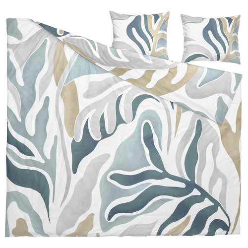 MYGGLASVINGE Duvet cover and 2 pillowcases, multicolour, 200x200/50x60 cm