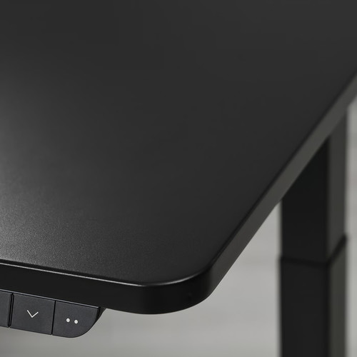 UTMANING Gaming desk sit/stand, electric/black, 160x80 cm
