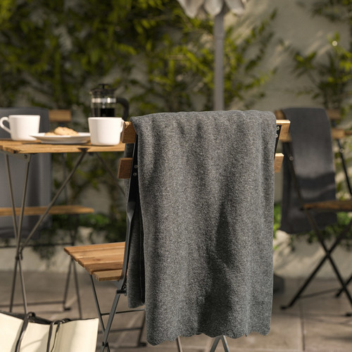DAGGKÅPOR Throw, dark grey, 130x170 cm