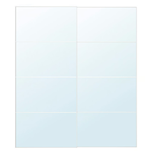 AULI Pair of sliding doors, mirror glass, 200x236 cm