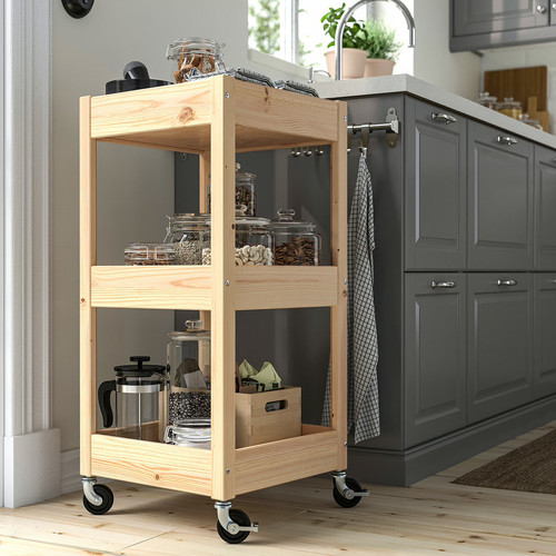 LOSHULT Trolley, pine, 38x38x82 cm