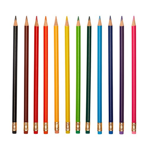 Astra Coloured Pencils with Rubber 12 Colours