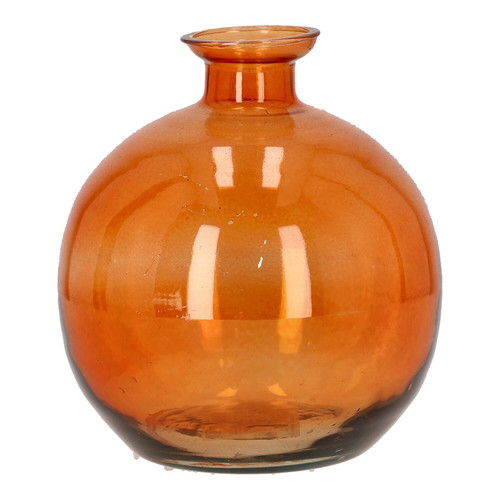 Glass Vase 15x17cmm, orange