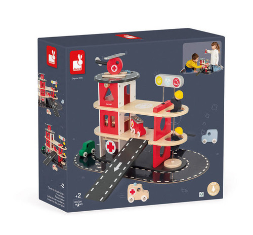 Janod Wooden Fire Station 2+
