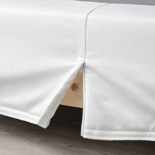 LYNGÖR Sprung mattress base with legs, white, 180x200 cm