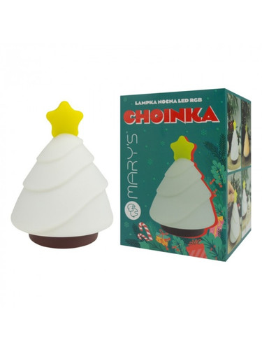 MARY'S LED Christmas Tree Night Light with RGB, White