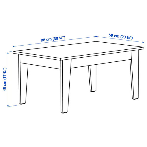 ÄMMARYD Coffee table, grey, 98x59 cm