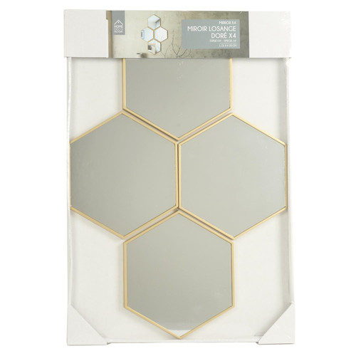 Mirror Diamond Set of 4, gold