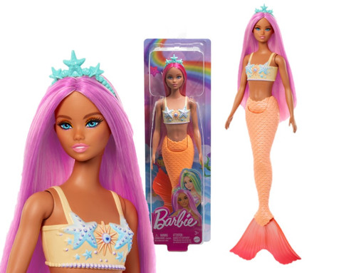 Barbie Basic Mermaid Doll HRR05, orange, 3+
