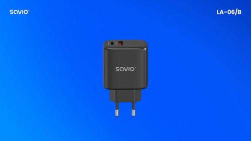 Savio Wall Charger 30W Quick Charge, Power Delivery 3.0, LA-06/B EU Plug