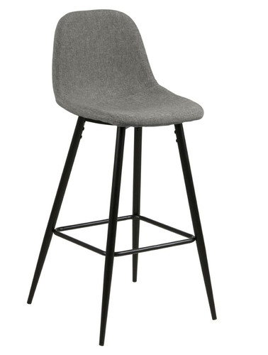 Bar Stool Wilma, light grey/black