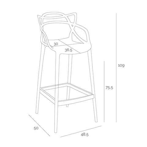 Bar Stool Lexi, white