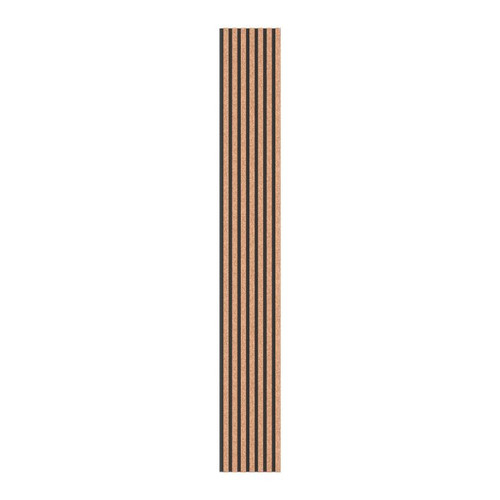 Lamella Wall Panel Vertical Line 300 x 2650 mm, black/cork, felt