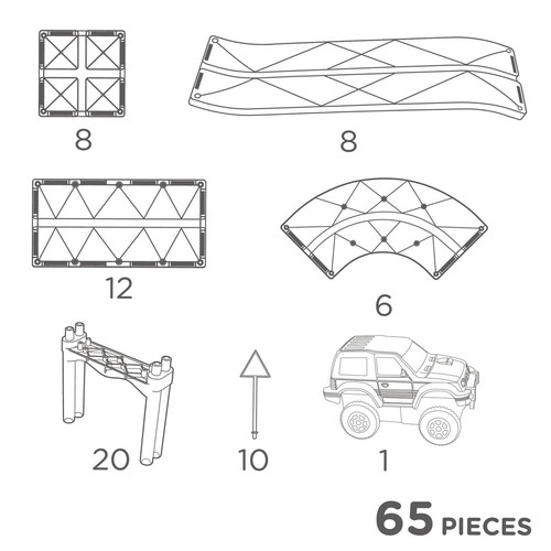 Cleverclixx Race Track Intense 65pcs 3+