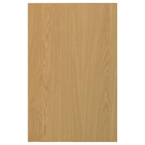 SINARP 2-p door f corner base cabinet set, oak veneer, 25x80 cm