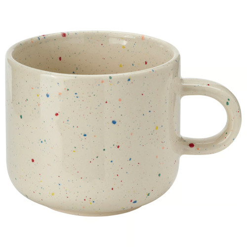 TOBISFISK Mug, patterned/beige, 33 cl