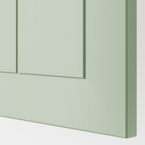 METOD Wall cabinet with shelves/2 doors, white/Stensund light green, 80x100 cm