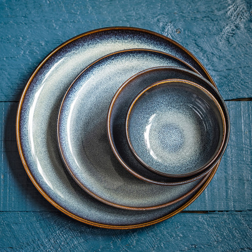 GLADELIG Plate, blue, 25 cm, 4 pack